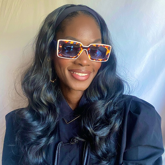 Navy blue print sunglasses - Picture 2 of 4